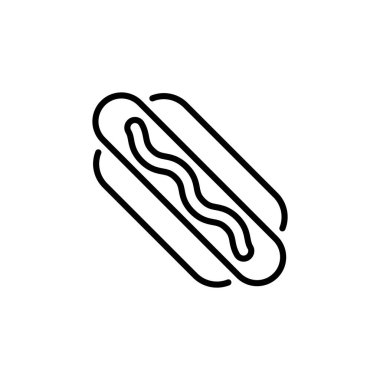Hot Dog simgesi vektörde. Logotype