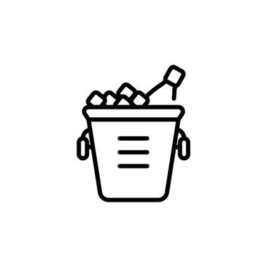 Vektör olarak buz kovası simgesi. Logotype