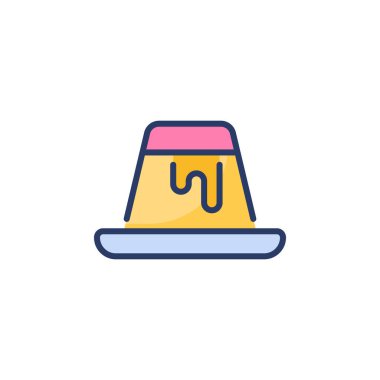 Puding icon in vector. Logotype