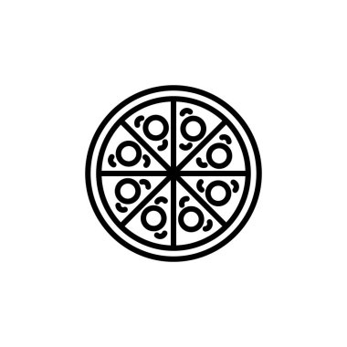 Vektör olarak pizza ikonu. Logotype