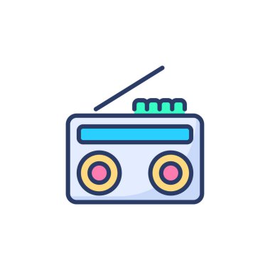 Radyo ikonu vektör olarak. Logotype