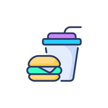 Vektör olarak Fast Food simgesi. Logotype