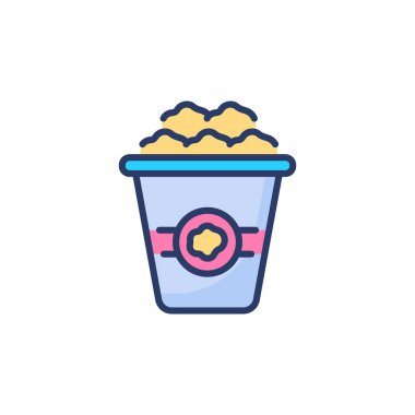 Vektör olarak patlamış mısır simgesi. Logotype