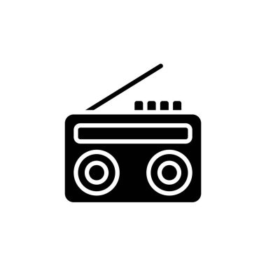 Radyo ikonu vektör olarak. Logotype