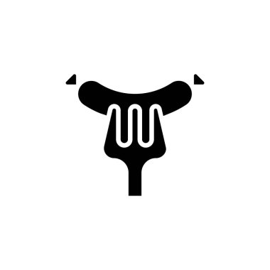 Hot Dog simgesi vektörde. Logotype