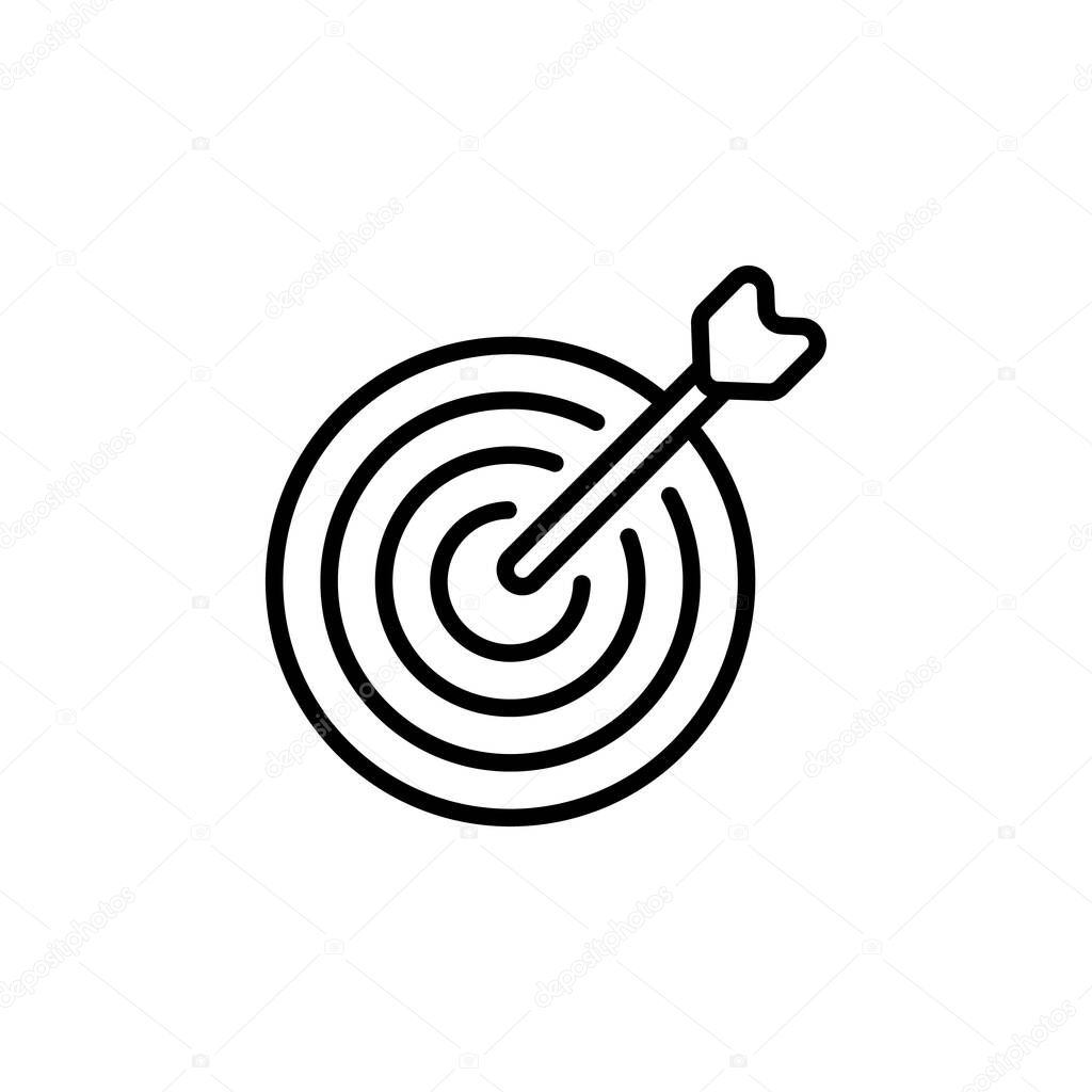 Archery icon in vector. Logotype