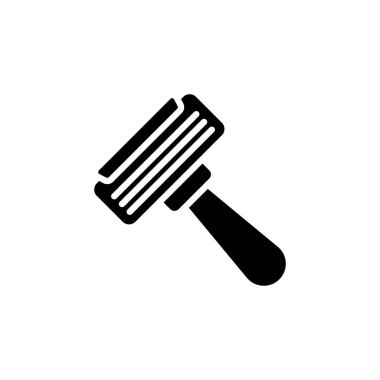 Razor simgesi vektör olarak tıraş ediliyor. Logotype