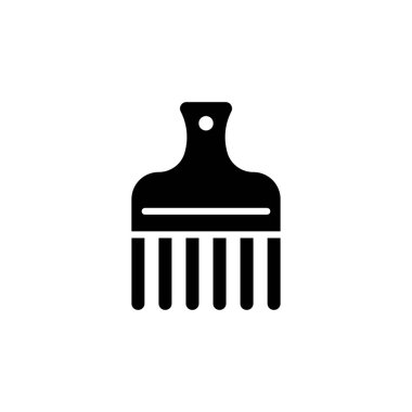 Vektör olarak Afro Tarak simgesi. Logotype