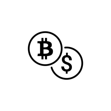 Bitcoin vektör olarak Droller simgesine karşı. Logotype