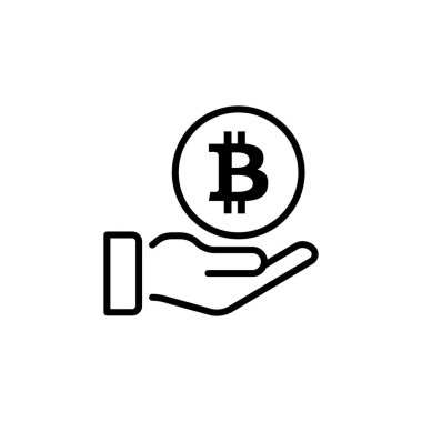 Vektör olarak Bitcoin Deposit simgesi. Logotype