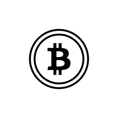 Vektör olarak Bitcoin simgesi. Logotype