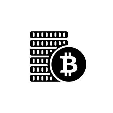 Vektör olarak Bitcoin Stack simgesi. Logotype
