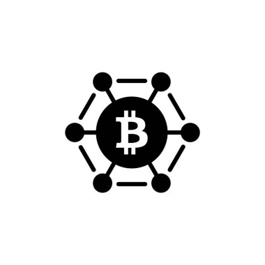 Vektör olarak Bitcoin Ağı simgesi. Logotype