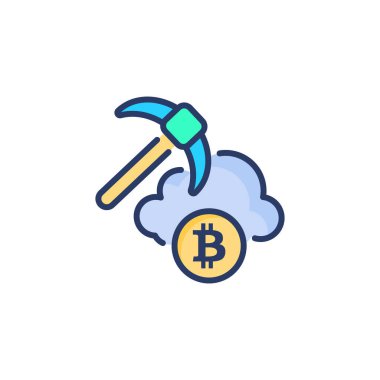 Bulut Madencilik ikonu. Logotype