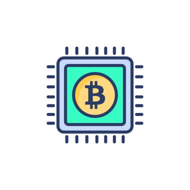 İşlemci Madencilik ikonu. Logotype