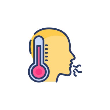 Hastalık ikonu vektör olarak. Logotype