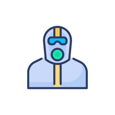 Koruyucu Giysiler Koruyucu Kıyafet ikonu. Logotype