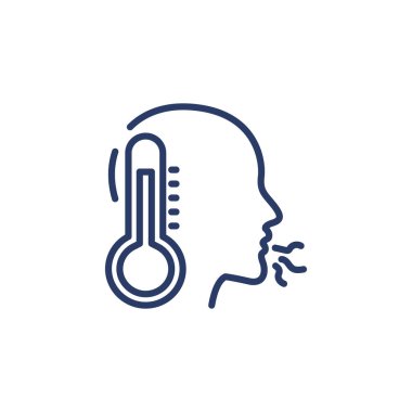 Hastalık ikonu vektör olarak. Logotype