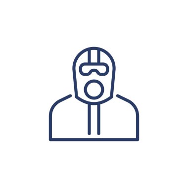 Koruyucu Giysiler Koruyucu Kıyafet ikonu. Logotype