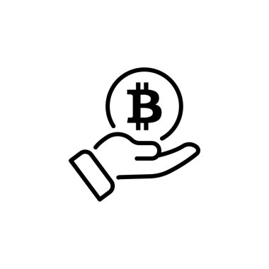 Vektör olarak Bitcoin simgesi ver. Logotype