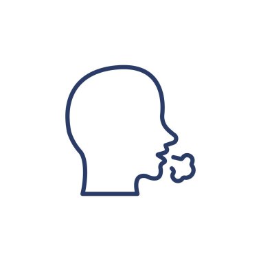 Öksürük ikonu. Logotype