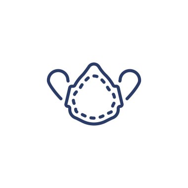 Yüz maskesi, vektör simgesi. Logotype