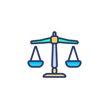 Vektör olarak kanun ölçekli simge. Logotype