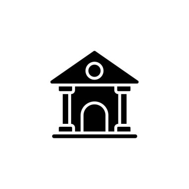 Saray Mimarisi ikonu vektör olarak. Logotype