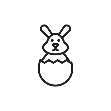 Vektör olarak Paschal Rabbit simgesi. Logotype