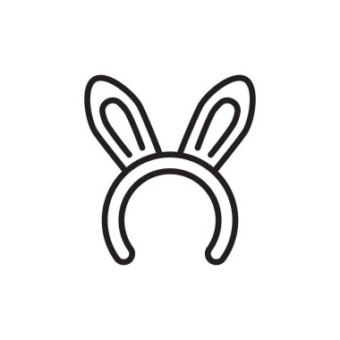 Vektör olarak Bunny Ear Band simgesi. Logotype