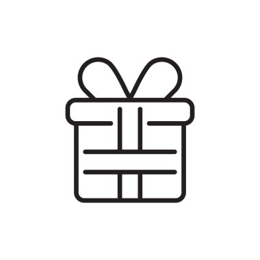 Vektör olarak hediye simgesi. Logotype