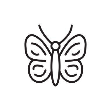 Kelebek simgesi vektörde. Logotype