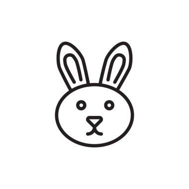 Vektör olarak Tavşan Surat simgesi. Logotype