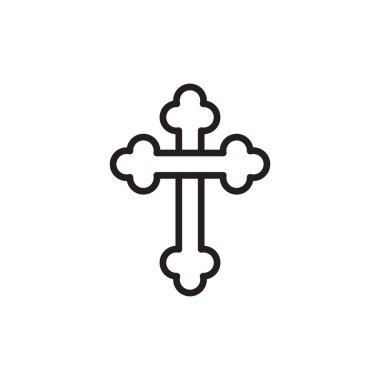 Vektör olarak Christian Cross simgesi. Logotype