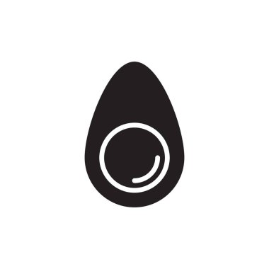 Vektör olarak sert haşlanmış yumurta simgesi. Logotype