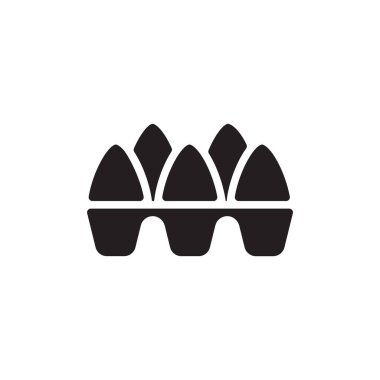 Vektör olarak yumurta tepsisi simgesi. Logotype