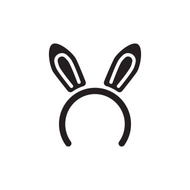 Vektör olarak Bunny Ear Band simgesi. Logotype