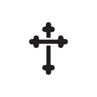 Vektör olarak Christian Cross simgesi. Logotype