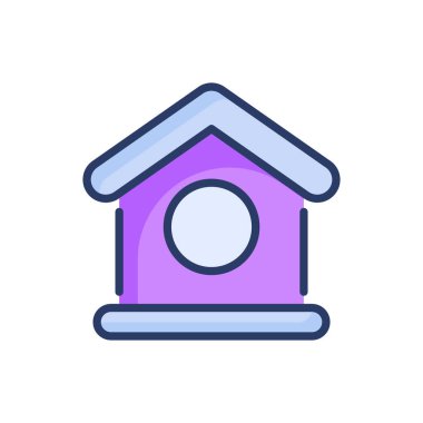 Vektör olarak kuş evi simgesi. Logotype