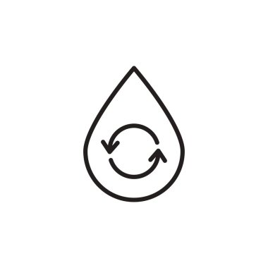 Vektör olarak geri kazanılmış su simgesi. Logotype