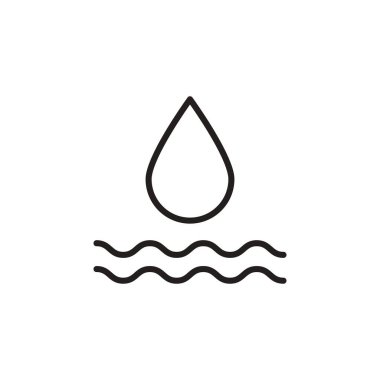 Su Damlası simgesi vektörde. Logotype