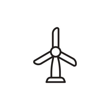 Rüzgâr Gücü simgesi vektörde. Logotype