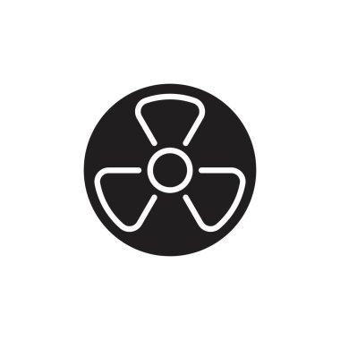 Vektör olarak radyoaktivite simgesi. Logotype