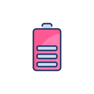 Batterie simgesi vektörde. Logotype