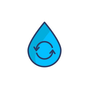 Vektör olarak geri kazanılmış su simgesi. Logotype