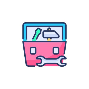 Araç Kutusu simgesi vektörde. Logotype