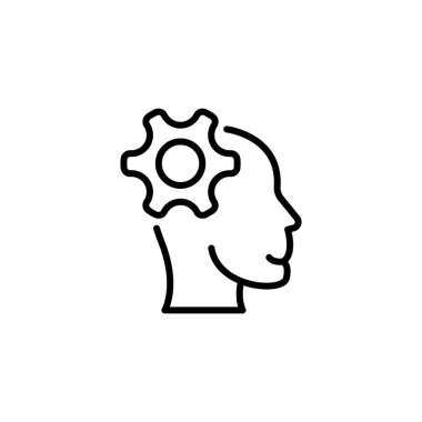 Mühendislik, vektör olarak düşünme simgesi. Logotype