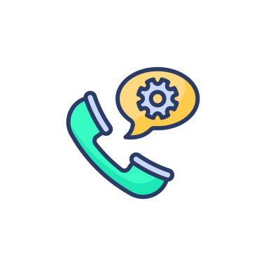 Teknik yardım ikonu vektörde. Logotype