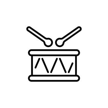 Bas Davul simgesi vektörde. Logotype