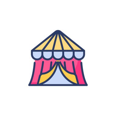 Vektör olarak sirk çadırı simgesi. Logotype